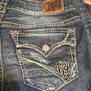 1921 Women's Distressed Embroidered Classic Blue Skinny Jeans size 25